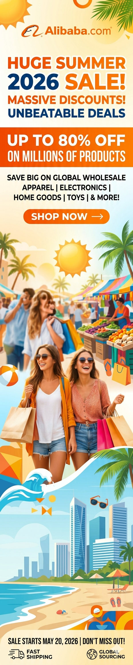 Alibaba — Huge Summer Sale, up to 80% off